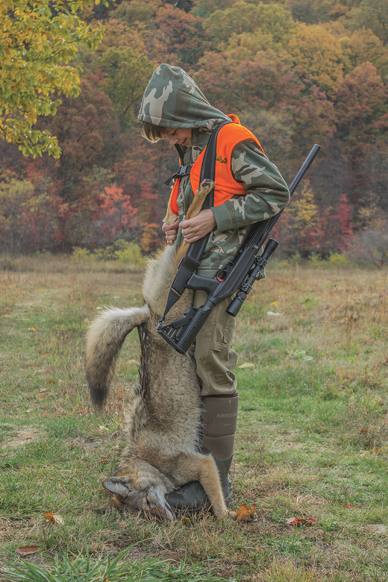 A 22 Long Rifle is probably not the ideal coyote cartridge, but with good shooting and the right load, it will work. This 40-pound dog was taken with CCI 40-grain Velocitors.